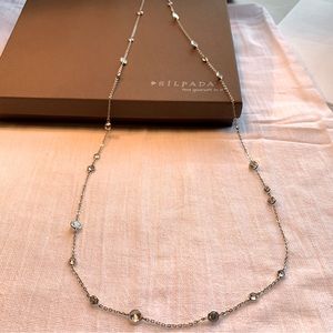 Silpada 32” Silver stars cubic a sterling silver Necklace